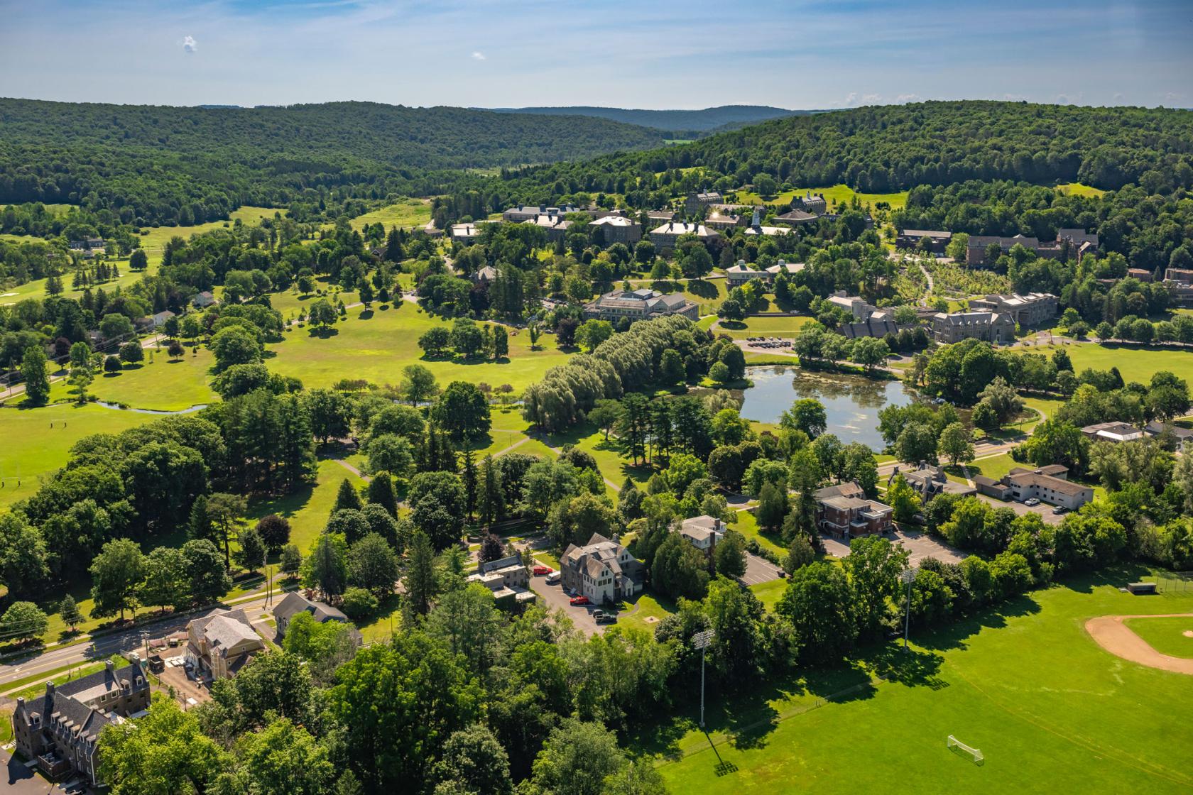 Aerial photograph of campus